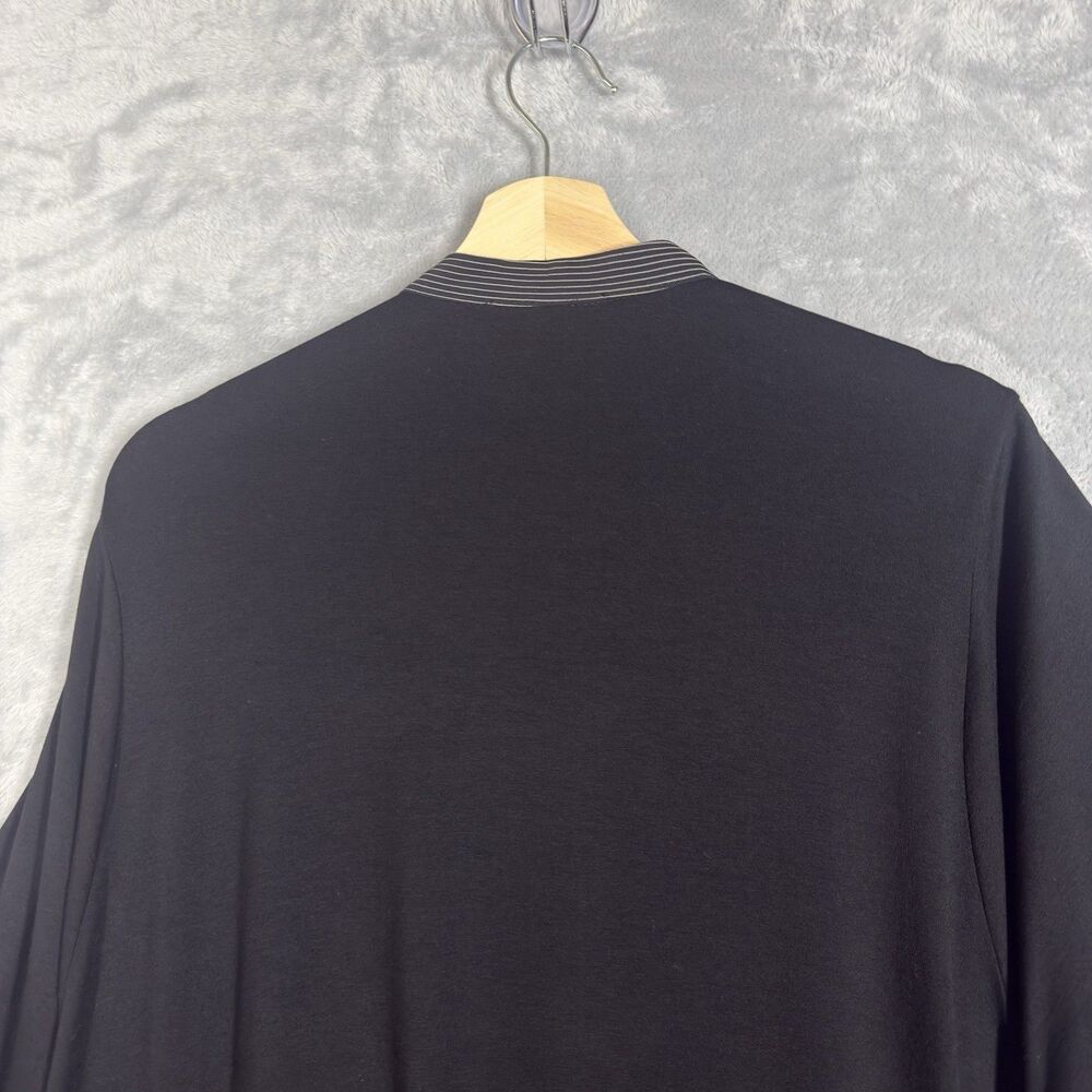 Alembika Tunic Top Womens 4 12-14 Mandarin Collar Bib 3/4 Sleeve Pockets - Picture 6 of 11